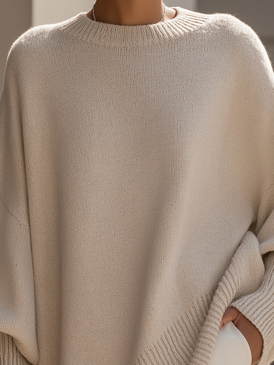 Samantha | Maglione oversize da donna con maniche a pipistrello