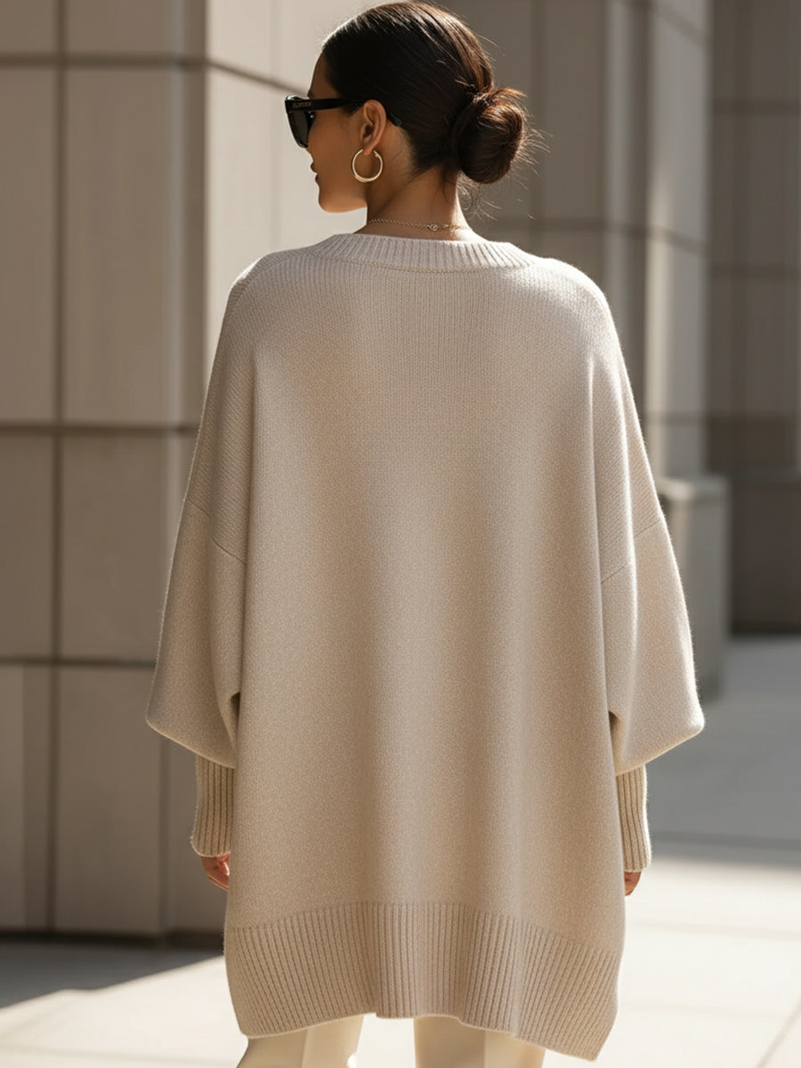 Samantha | Maglione oversize da donna con maniche a pipistrello