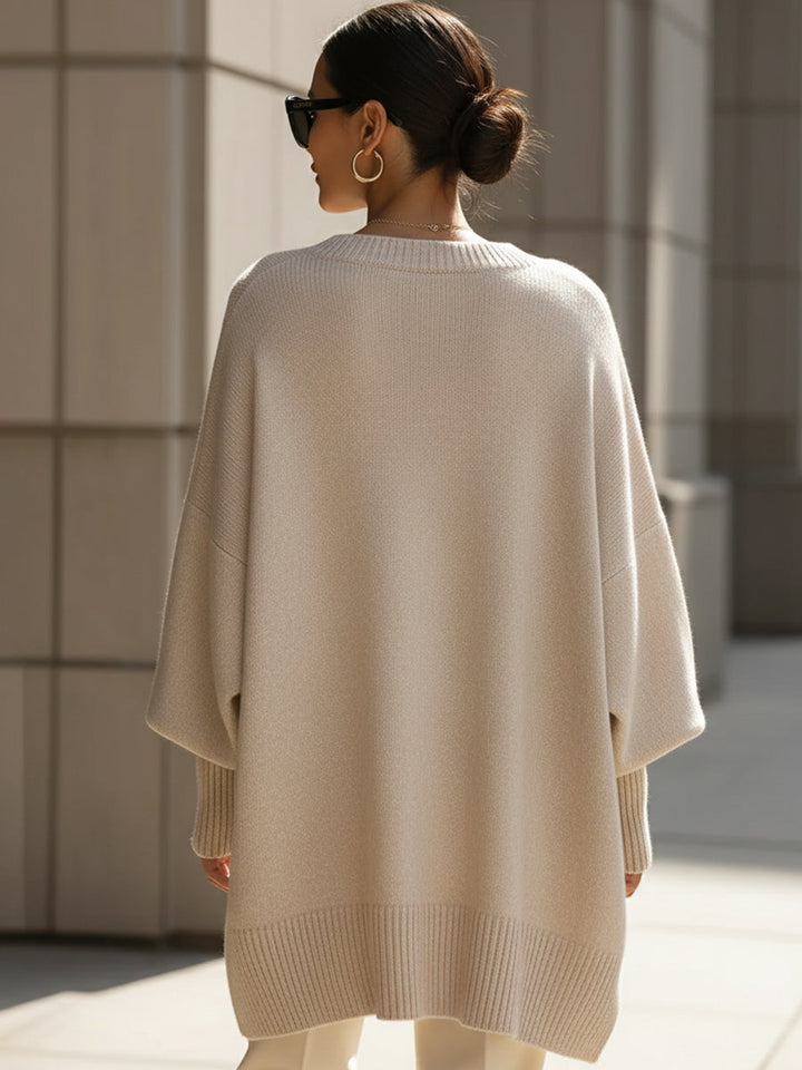 Samantha | Maglione oversize da donna con maniche a pipistrello