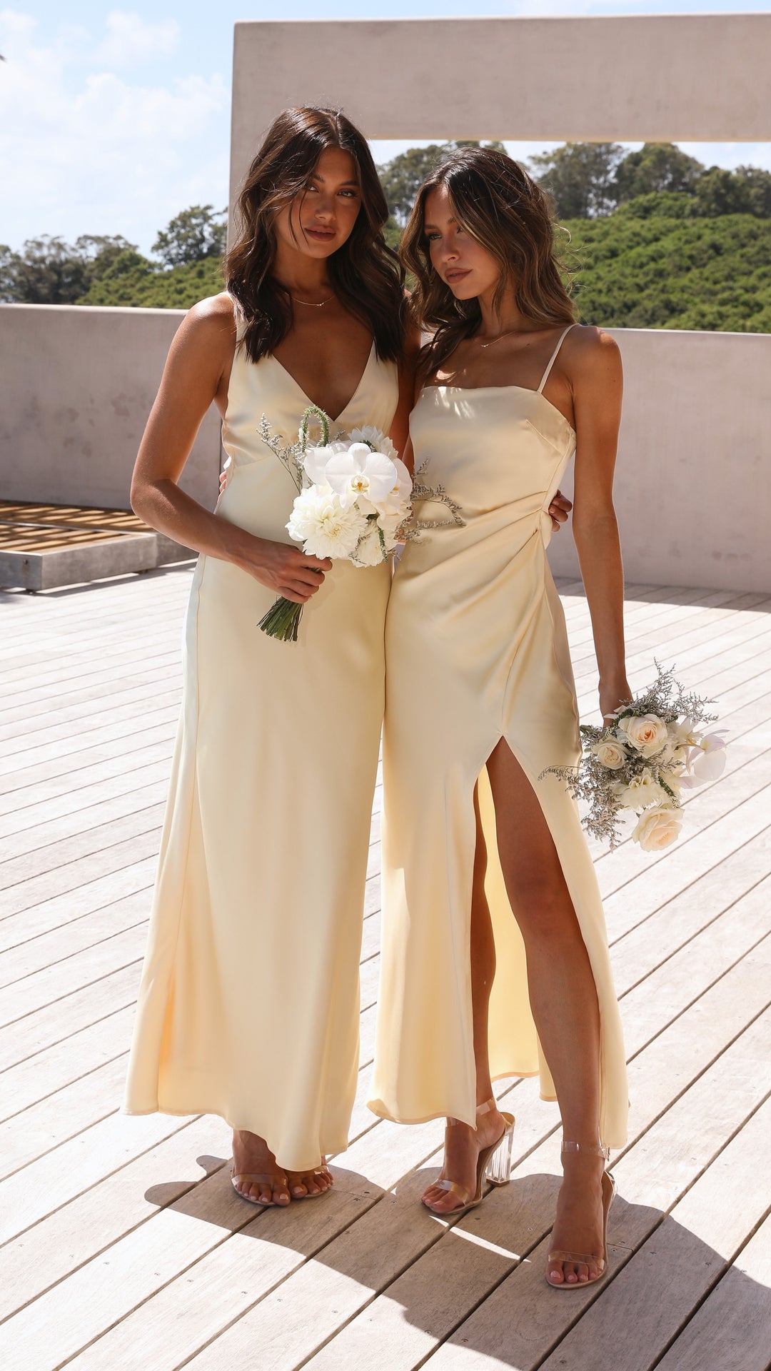Elsa | Robe élégante à bretelles spaghetti pour invitées de mariage femme