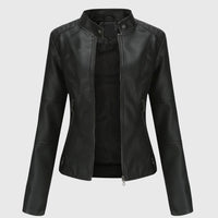 Stella | Elegante giacca biker casual in pelle da donna
