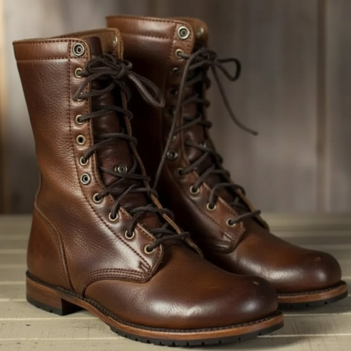 Sina | Bottines à lacets décontractées à bout rond pour femme
