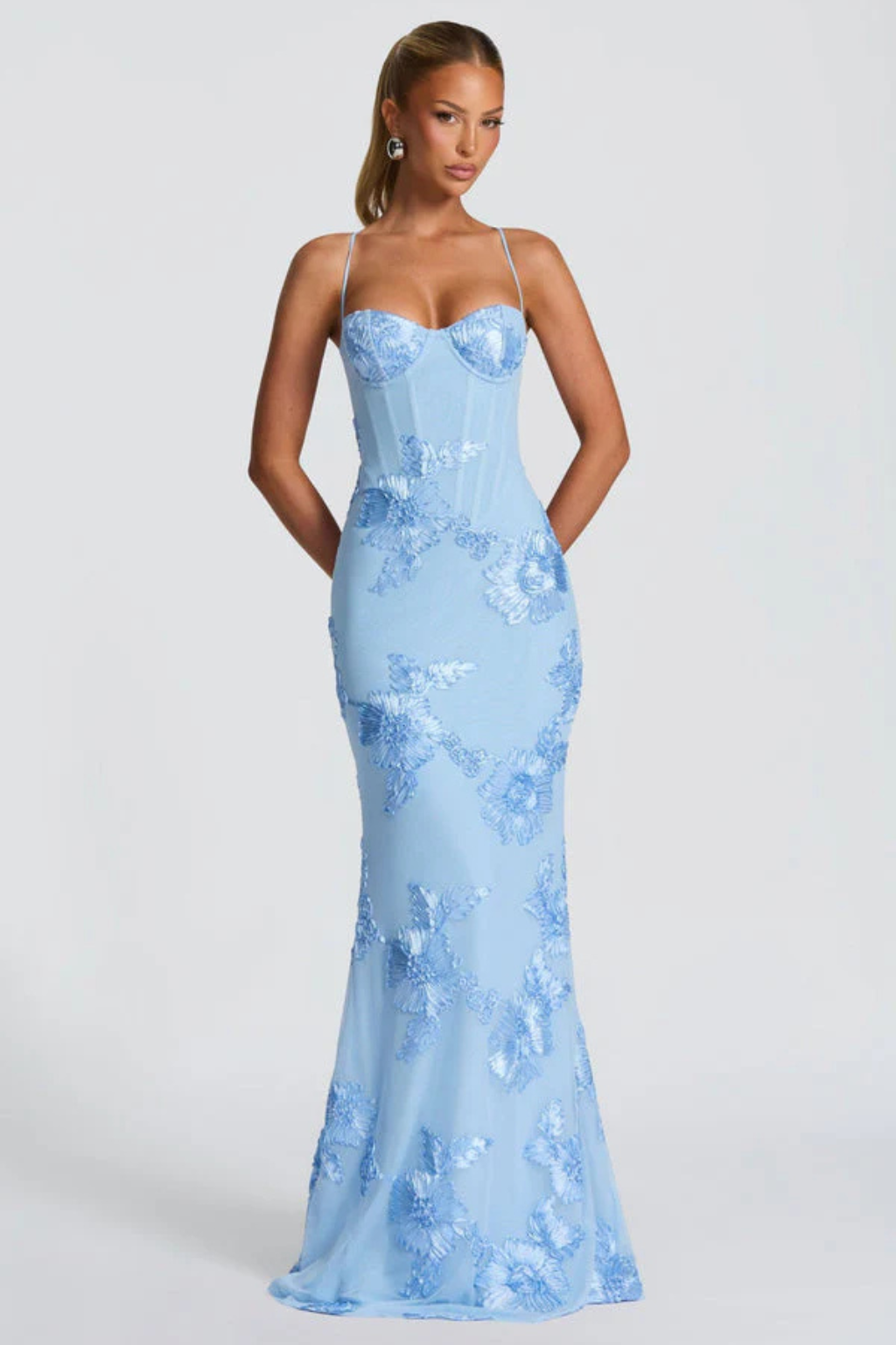 Fabienne | Maxi dress ricamato da donna per invitate a nozze