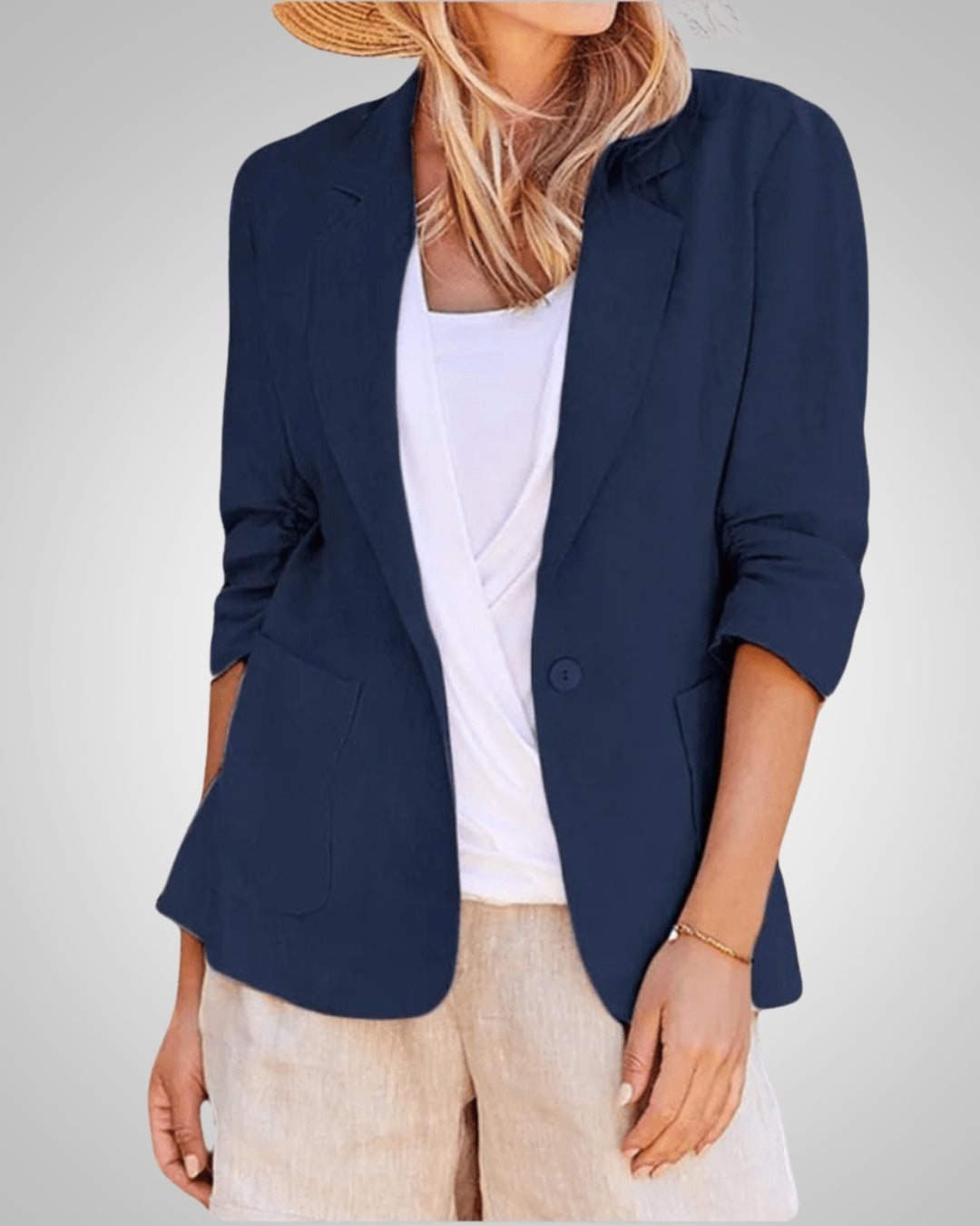Helena | Lässiger Blazer mit einem Knopf für Damen
