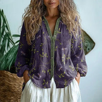 Sana | Damen Vintage Elegante Boho Bluse