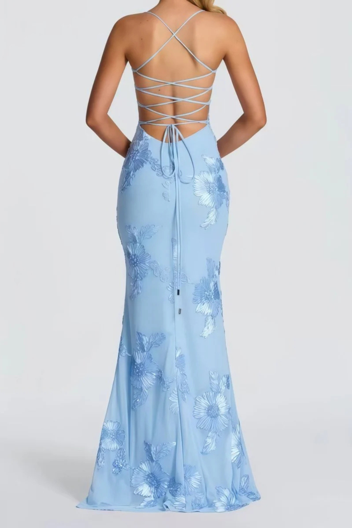 Fabienne | Maxi dress ricamato da donna per invitate a nozze