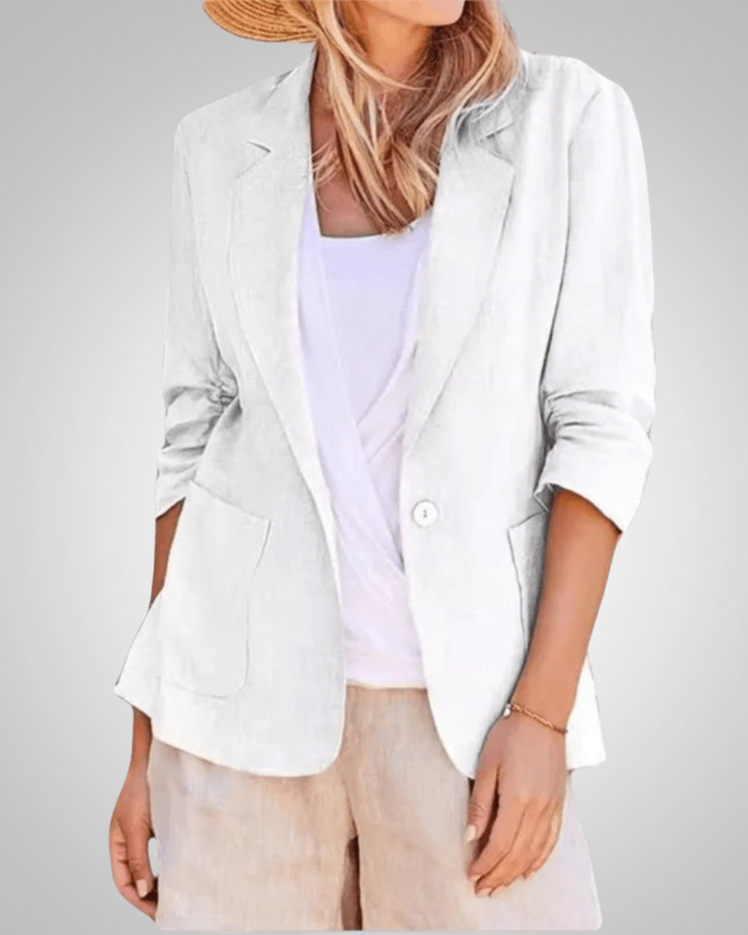 Helena | Lässiger Blazer mit einem Knopf für Damen