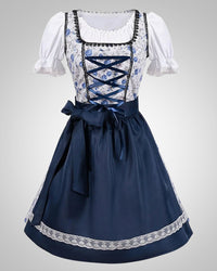 Larissa | Damen Traditionelles Blumiges Schnürung Dirndl