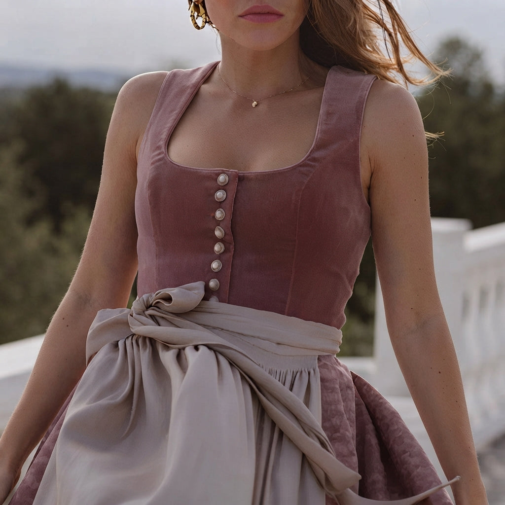 Karina | Damen Traditionelles Ärmelloses Dirndl