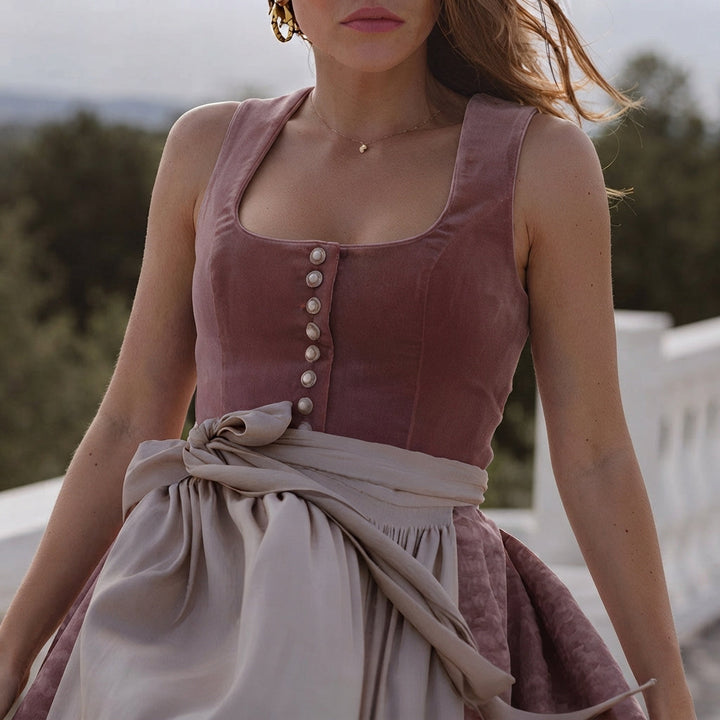 Karina | Damen Traditionelles Ärmelloses Dirndl