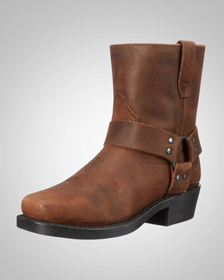 Ivan | Herren Reissverschluss Westernstiefel mit Zierriemen