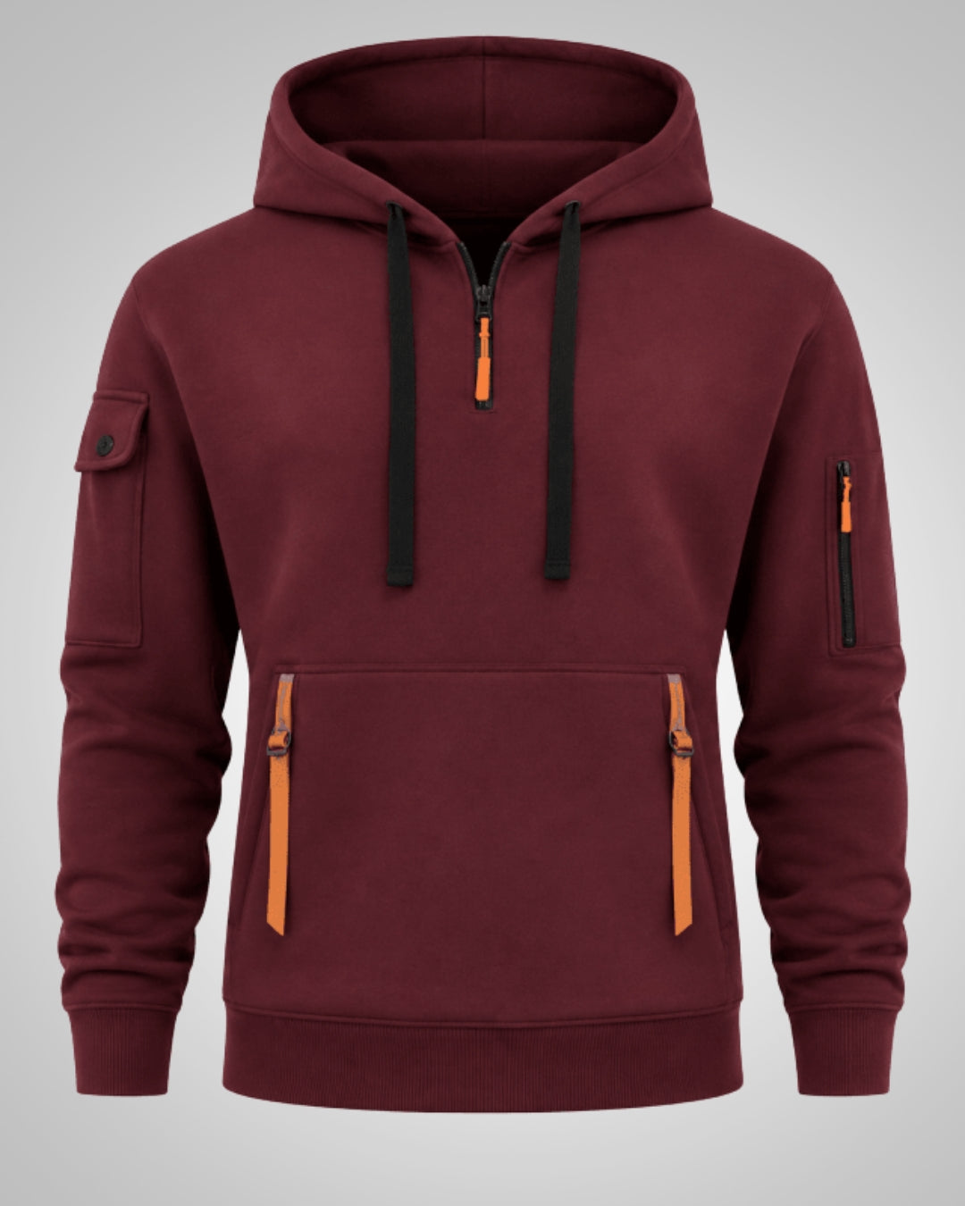Parker | Felpa calda da uomo con cappuccio e cerniera