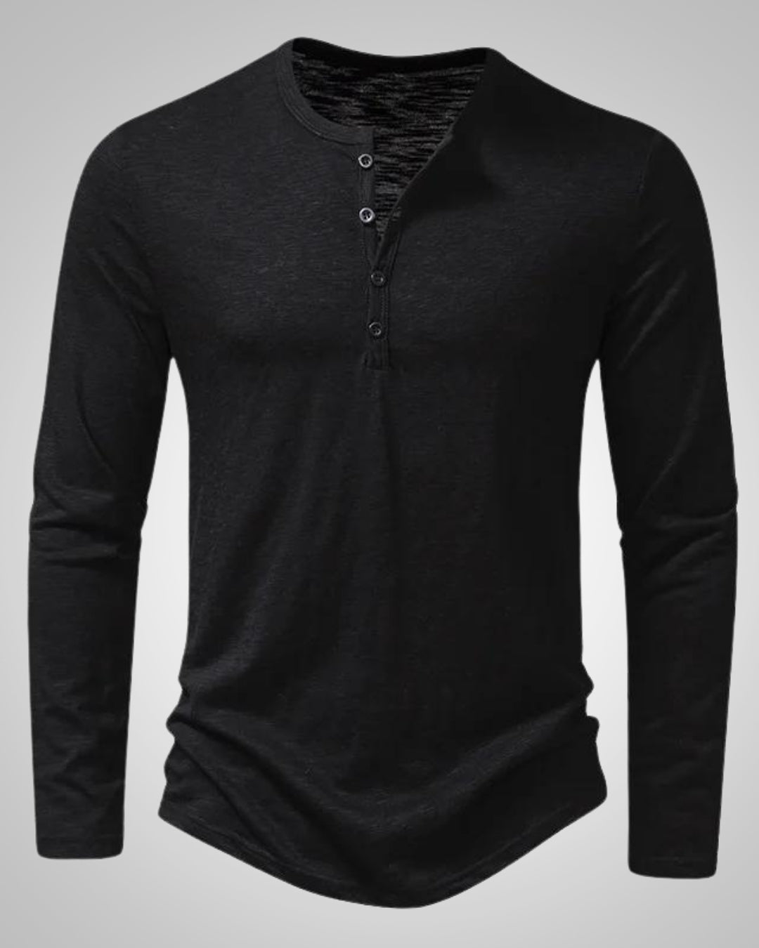 Denver | Maglia Henley a maniche lunghe slim fit senza tempo da uomo
