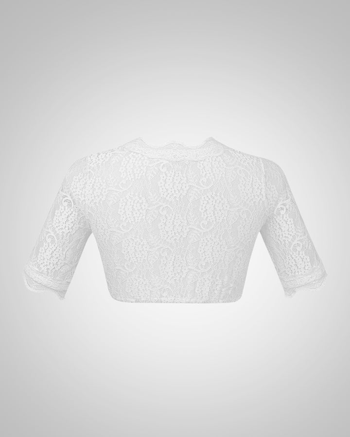 Delia | Damen Kurzarm V-Ausschnitt Dirndlbluse
