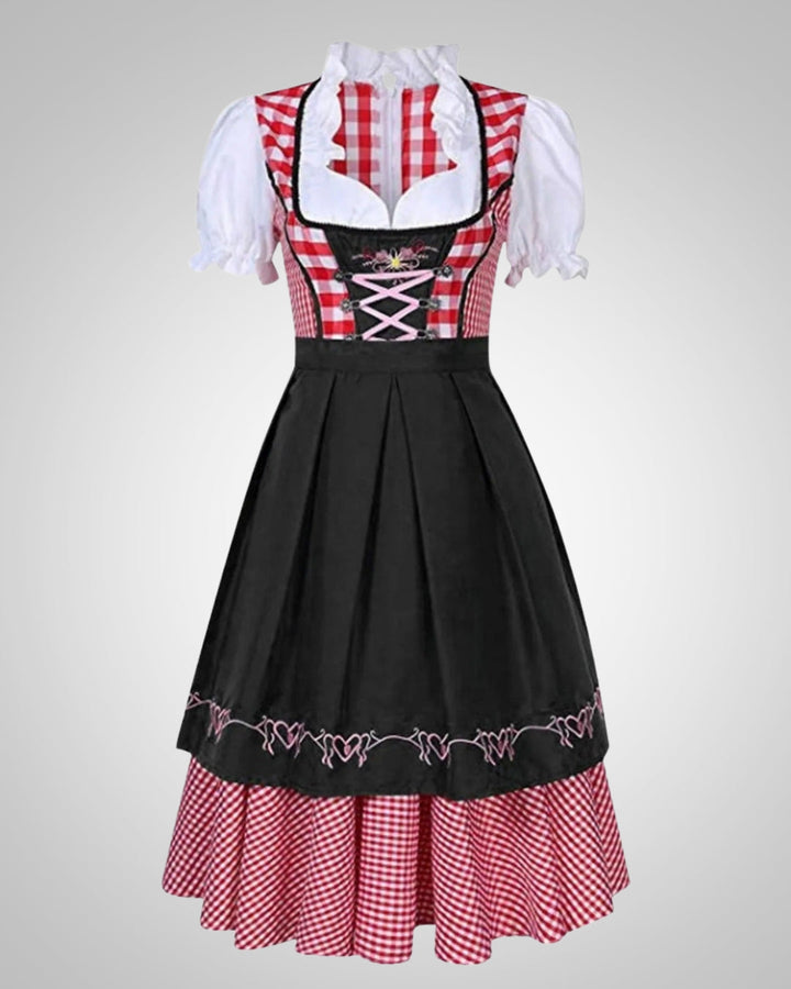 Rachel | Damen Traditionelles Kariertes Dirndl