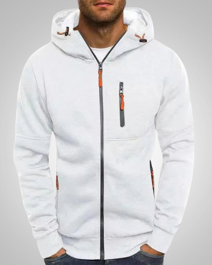 Elijah | Felpa con cappuccio casual da uomo con tasche e zip