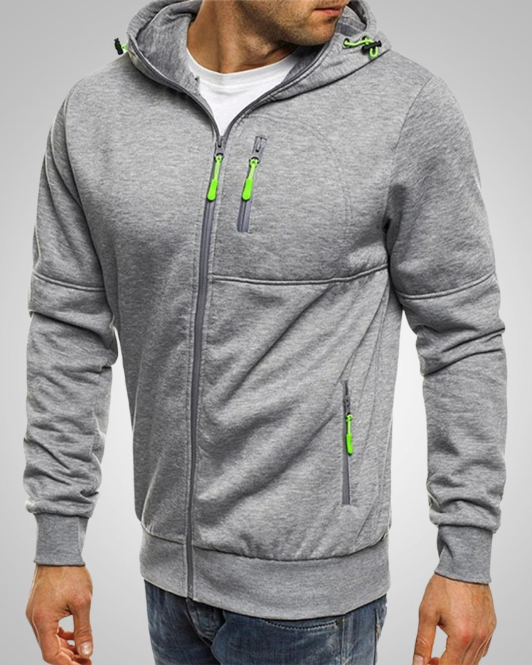 Elijah | Felpa con cappuccio casual da uomo con tasche e zip