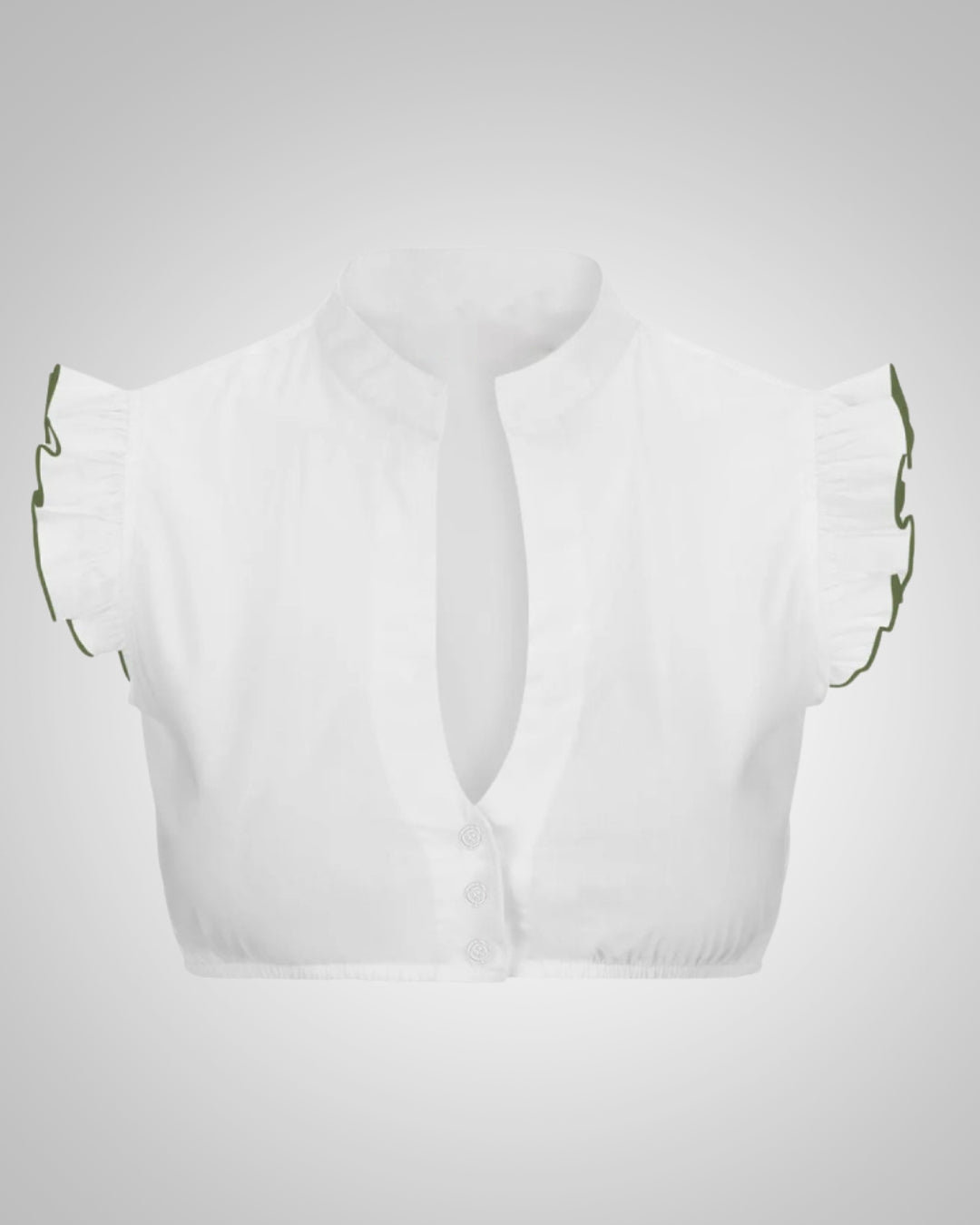 Margrit | Damen Elegant Rüschenärmeln Dirndlbluse