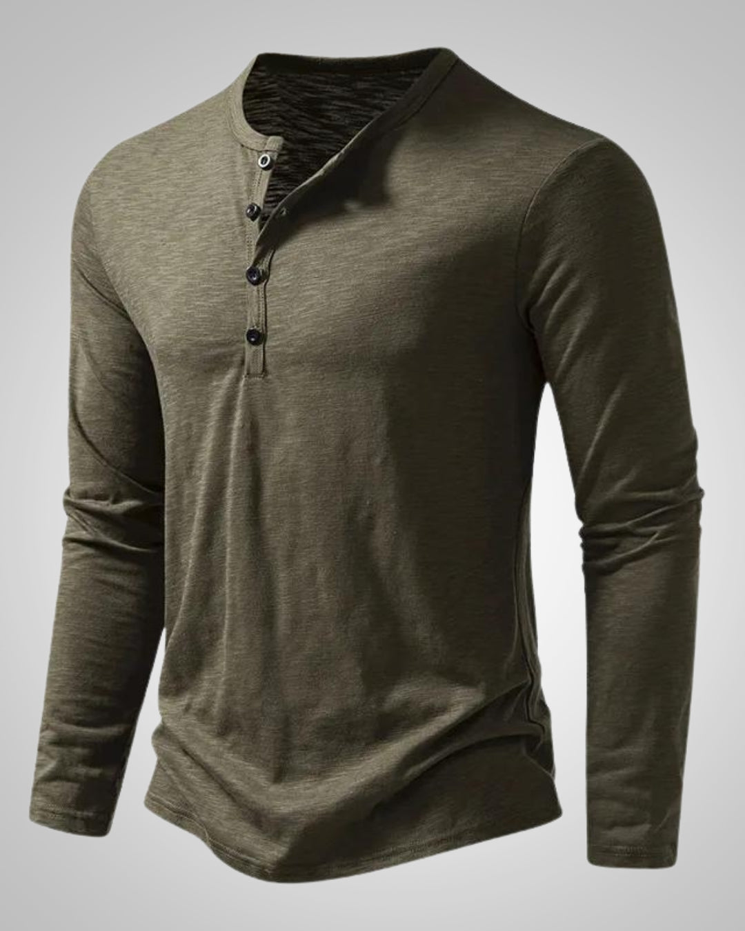 Denver | Maglia Henley a maniche lunghe slim fit senza tempo da uomo