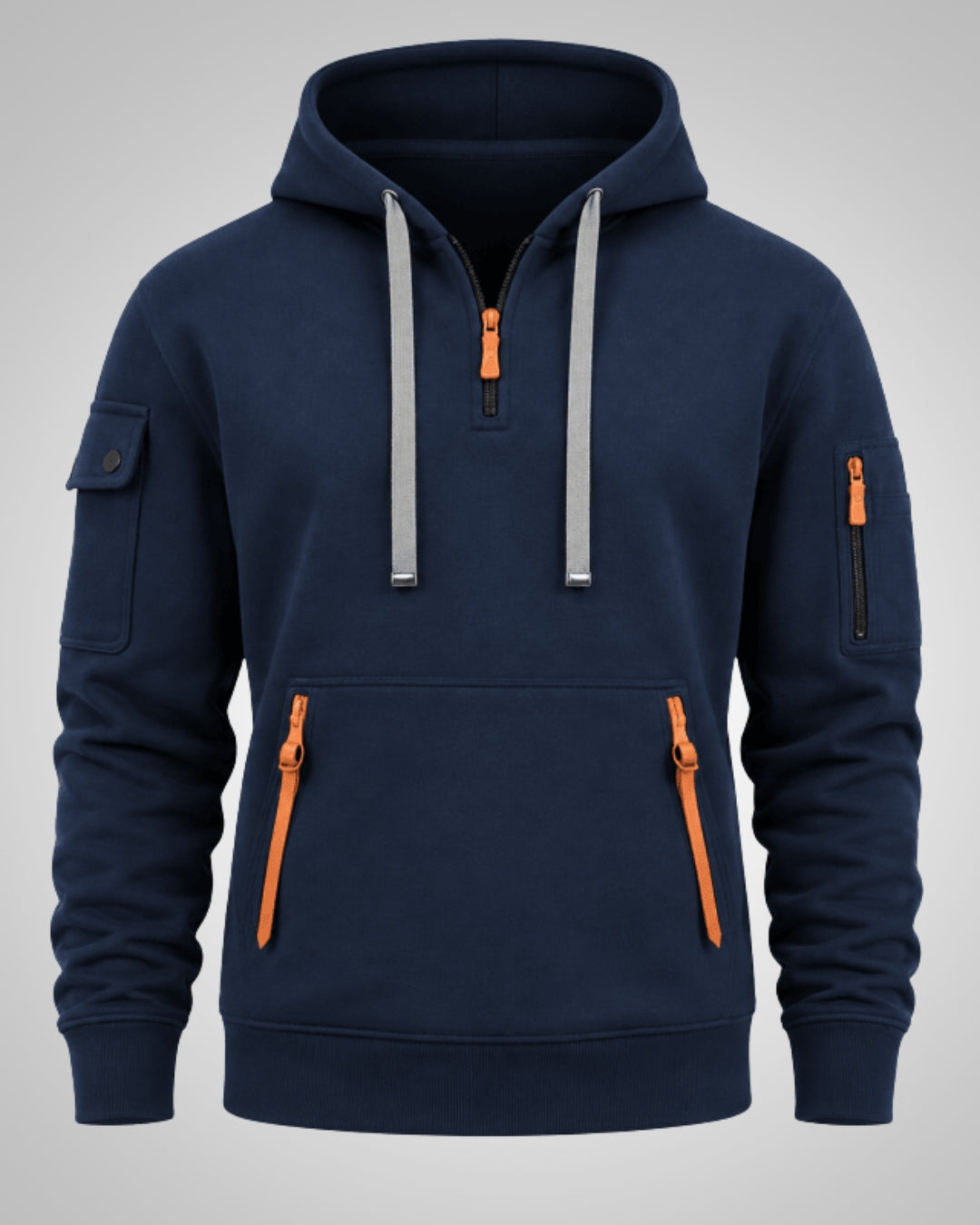 Parker | Felpa calda da uomo con cappuccio e cerniera