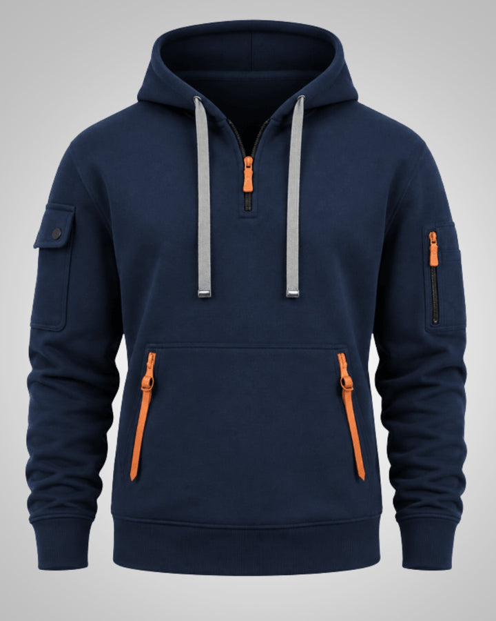 Parker | Felpa calda da uomo con cappuccio e cerniera