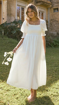 Leticia | Women's Romantic Midi Wedding Guest Dress