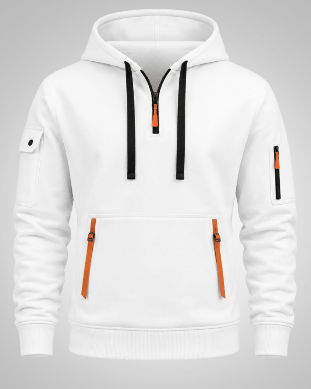 Parker | Felpa calda da uomo con cappuccio e cerniera
