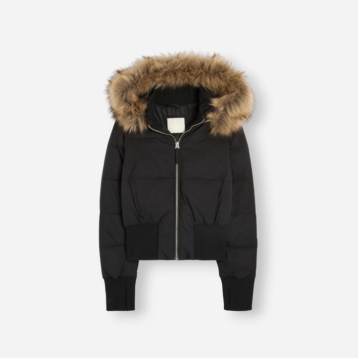 Eliane | Damen Winter Gesteppte Jacke mit Kunstfellkragen