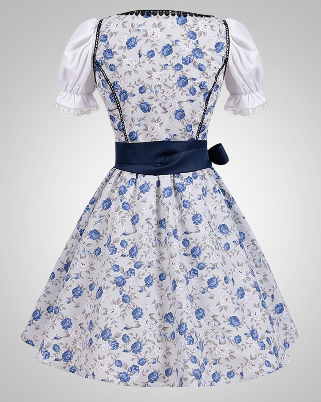 Larissa | Damen Traditionelles Blumiges Schnürung Dirndl