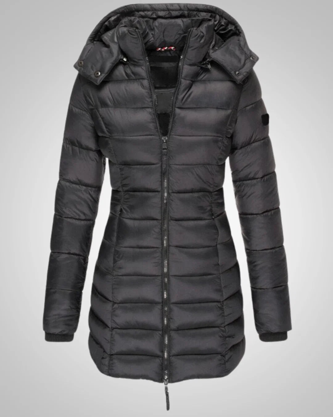 Yvonne | Damen Elegante Winter Daunenjacke mit Kapuze