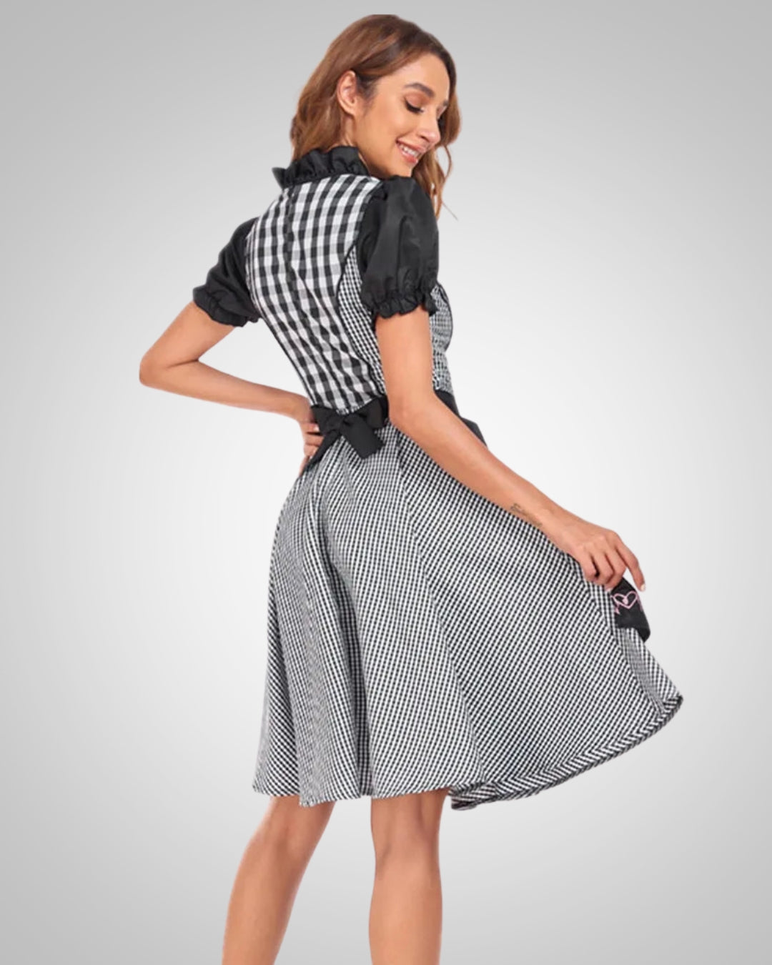 Maud | Damen Traditionelles Kariertes Dirndl