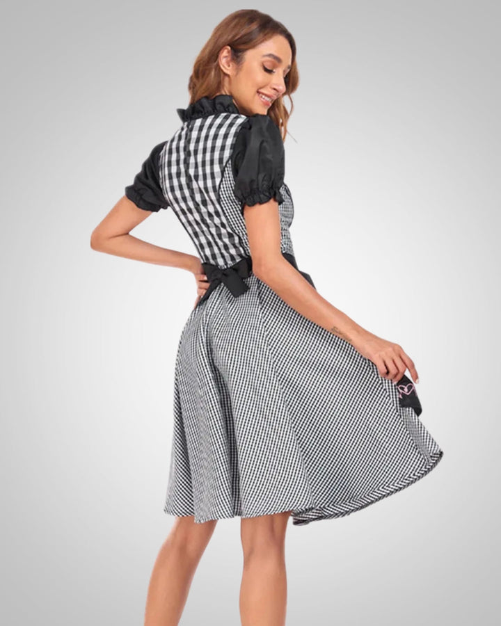 Maud | Damen Traditionelles Kariertes Dirndl