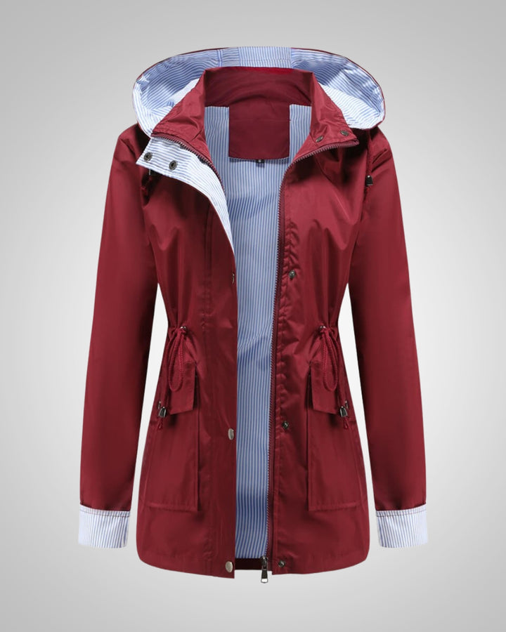 Anneliese | Veste de pluie à capuche avec cordon de serrage pour femmes