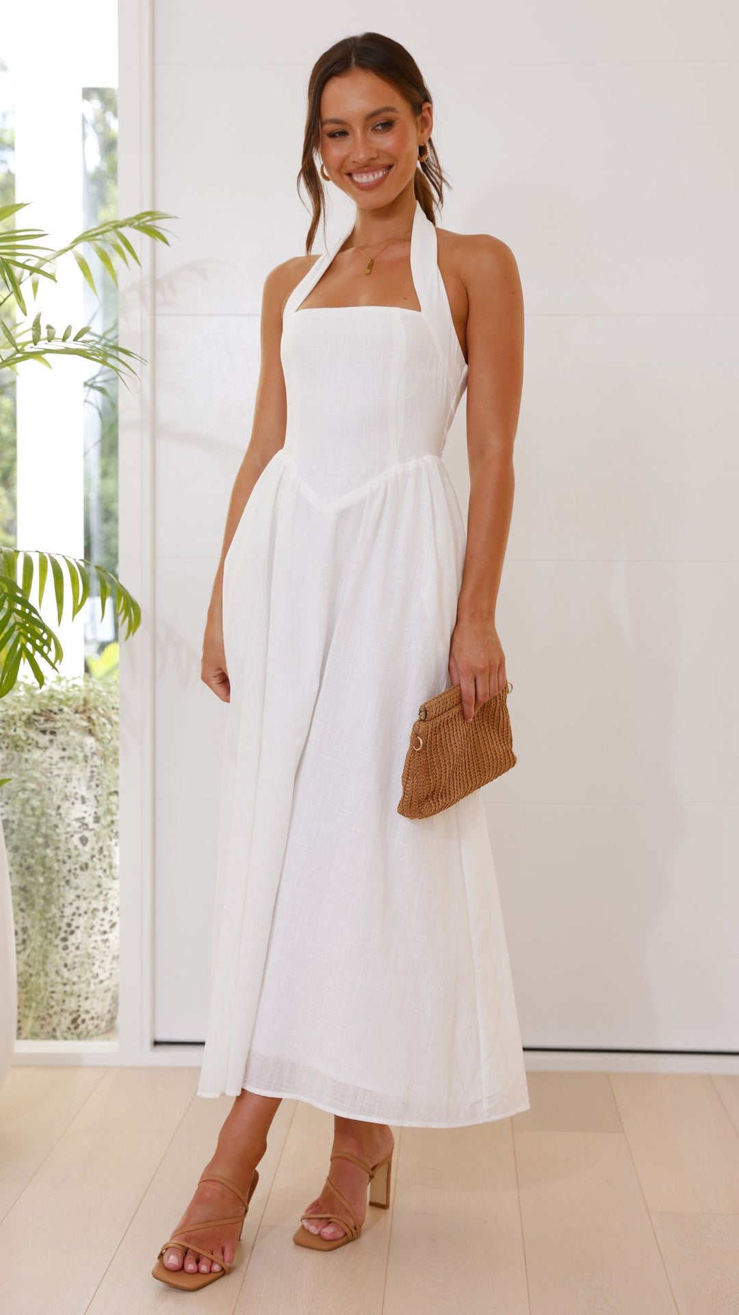 Loredana | Damen Elegantes A-Linie Maxikleid