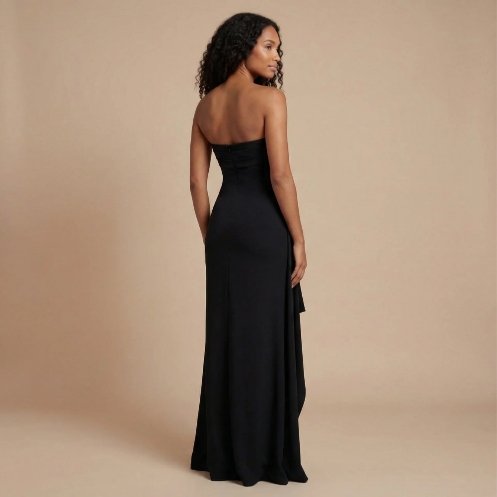 Piper | Elegant Strapless Maxi Dress for Women, Wedding Guest