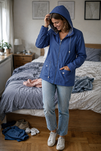 Ute | Veste de pluie à capuche avec fermeture éclair femme
