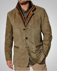 Mathieu | Men's Classic Button-Up Leather Jacket