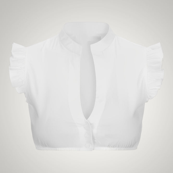 Luisa | Damen Trachtige Rüschenärmeln Dirndlbluse