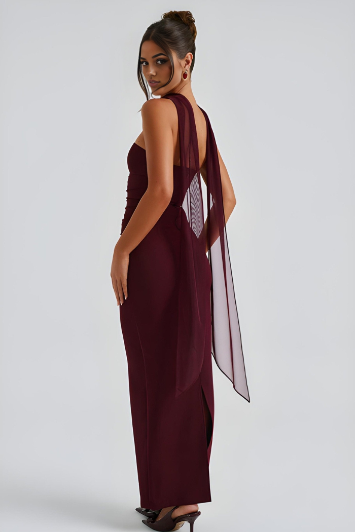 Kennedy | Robe longue moulante sans bretelles pour invitée de mariage