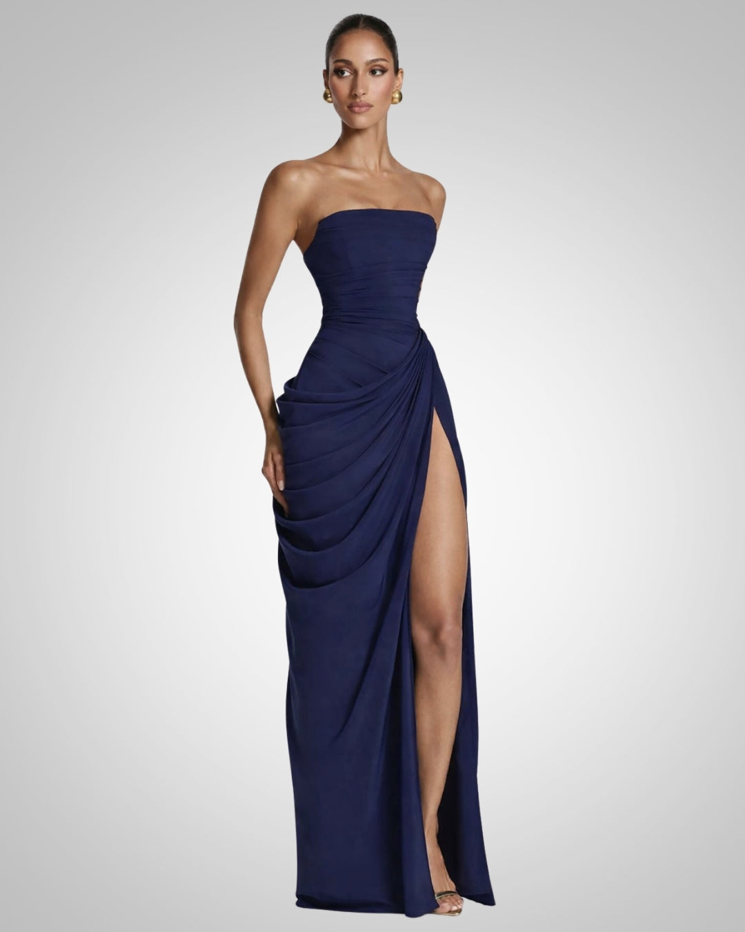 Ruby | Elegant Strapless Maxi Dress for Women, Wedding Guest