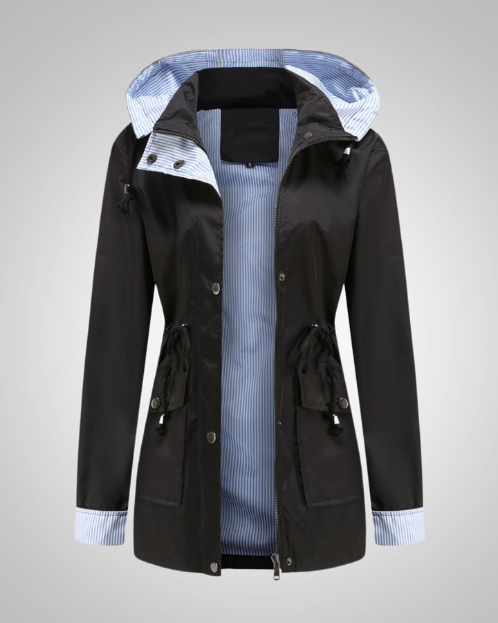 Anneliese | Veste de pluie à capuche avec cordon de serrage pour femmes