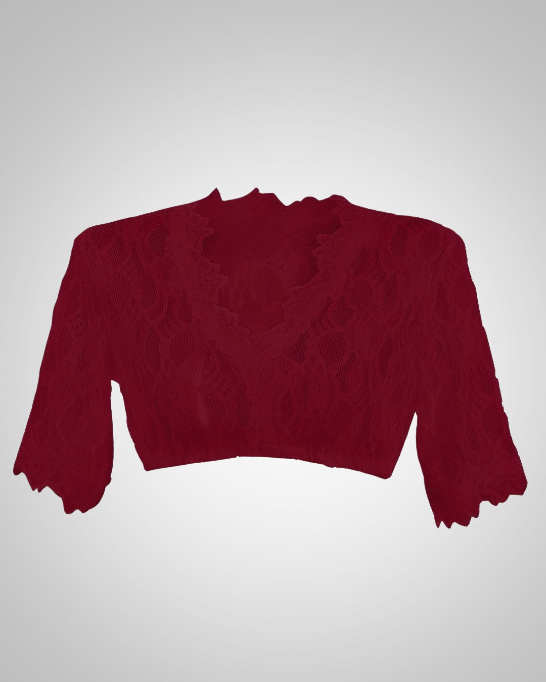 Ingrid | Damen V-Ausschnitt Spitzen-Dirndlbluse