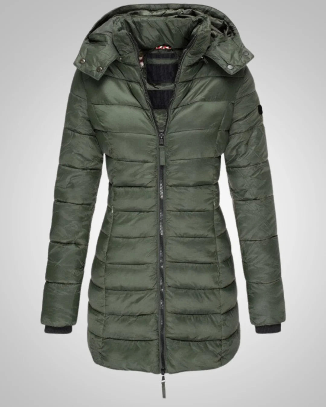 Yvonne | Damen Elegante Winter Daunenjacke mit Kapuze