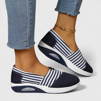Sara | Women's striped orthopedic platform sneakers