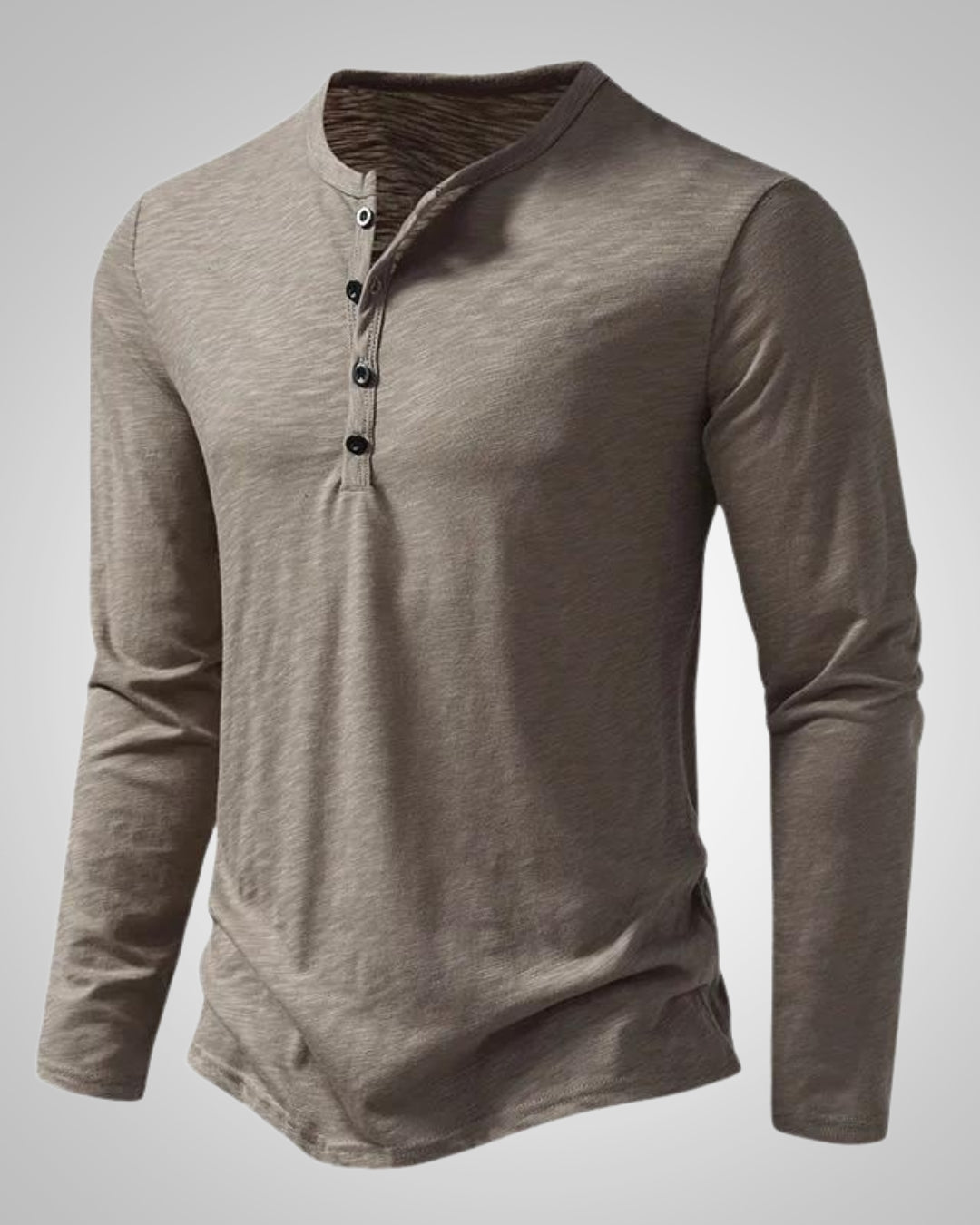 Denver | Maglia Henley a maniche lunghe slim fit senza tempo da uomo