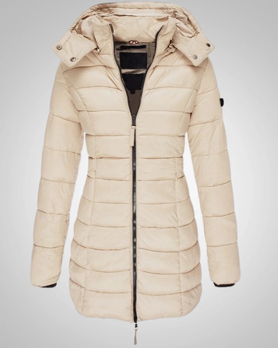 Yvonne | Damen Elegante Winter Daunenjacke mit Kapuze