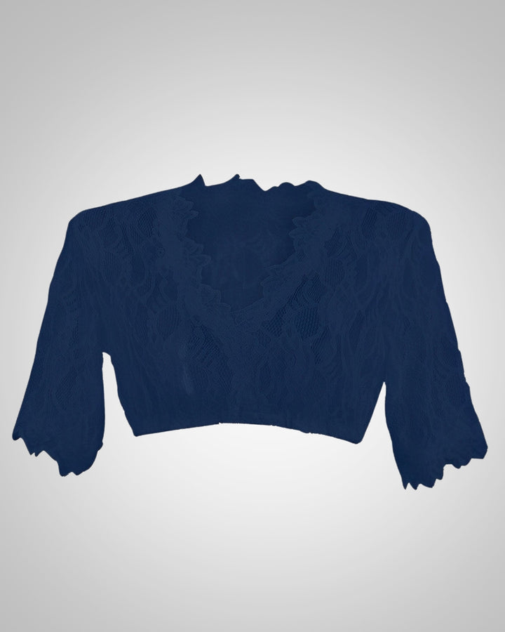 Ingrid | Damen V-Ausschnitt Spitzen-Dirndlbluse
