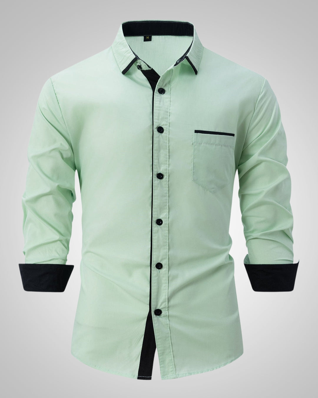 Cyril| Chemise classique à manches longues pour hommes avec poche poitrine  