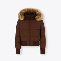 Eliane | Damen Winter Gesteppte Jacke mit Kunstfellkragen
