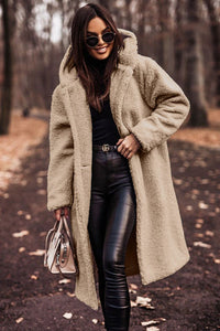 Bella | Damen Modische Teddyjacke mit Kapuze